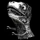 Shirt t rex noir pour homme et femme