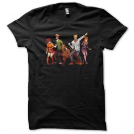 Shirt Scooby Doo la bande noir pour homme et femme