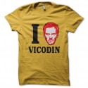 Shirt i love vicodin jaune pour homme et femme