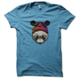 Shirt panda bleu ciel pour homme et femme