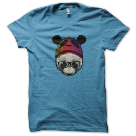 Shirt panda bleu ciel pour homme et femme