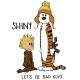 Shirt calvin and hobbes bad guys blanc pour homme et femme