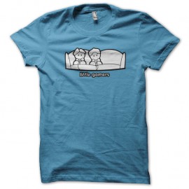 Shirt little gamers bleu ciel pour homme et femme