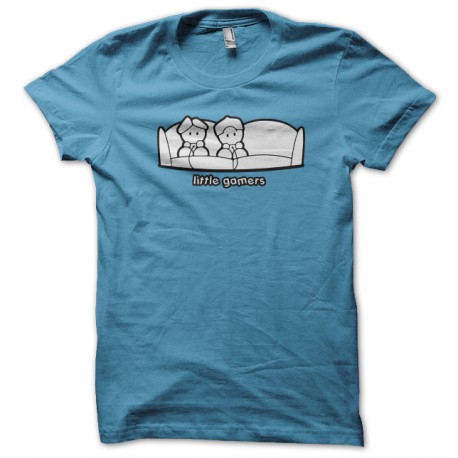 Shirt little gamers bleu ciel pour homme et femme