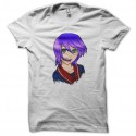 Shirt fille personnage manga blanc pour homme et femme