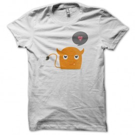 Shirt monster in love blanc pour homme et femme