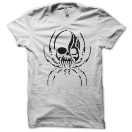 Shirt skull spider blanc pour homme et femme