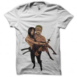 Shirt Zoro and robin blanc pour homme et femme