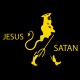 Shirt Jesus Satan noir pour homme et femme