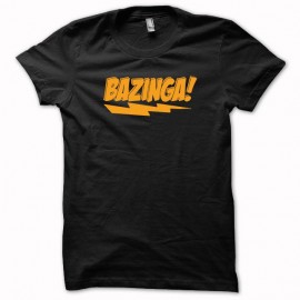 Shirt Sheldon Cooper expression Bazinga orange/noir pour homme et femme