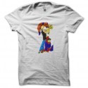 Shirt popeye vainqueur vs sangoku et superman k.o blanc pour homme et femme