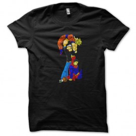 Shirt popeye vainqueur vs sangoku et superman k.o noir pour homme et femme