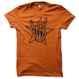 Shirt main ossement rocks orange pour homme et femme