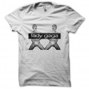 Shirt lady gaga blanc pour homme et femme