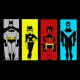 Shirt Batman personnages noir pour homme et femme