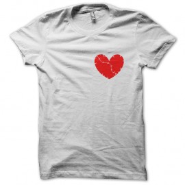 Shirt coeur brise blanc pour homme et femme