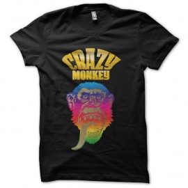 Shirt Crazy Monkey noir pour homme et femme