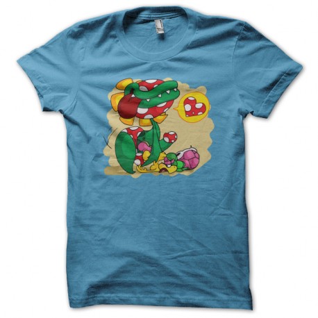 Shirt Plante piranha amoureuse bleu ciel pour homme et femme