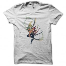 Shirt one piece roronoa zoro blanc pour homme et femme