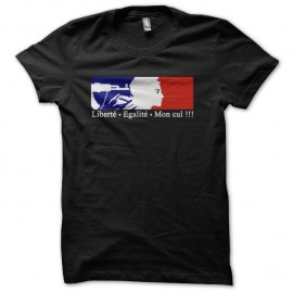Shirt Marianne liberte egalite mon cul noir pour homme et femme