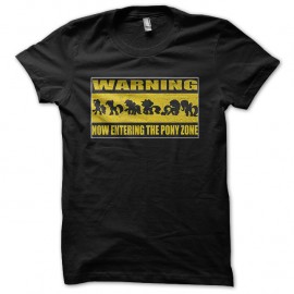 Shirt warning Pony Zone noir pour homme et femme