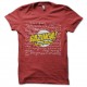 Shirt bazinga avec physique chimie calcule en arriere plan rouge pour homme et femme