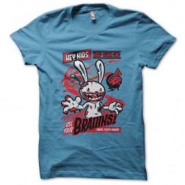 Shirt Use Your Brains bleu ciel pour homme et femme