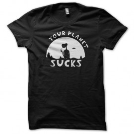 Shirt E.T your planet sucks noir pour homme et femme