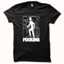 Shirt LMFAO EVERY DAY I'M FUCKING Party Rock Anthem blanc/noir slim fit pour homme et femme