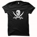 Shirt hacktivistes Anonymous noir slim fit pour homme et femme