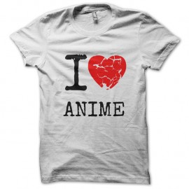Shirt I love anime blanc pour homme et femme
