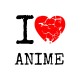 Shirt I love anime blanc pour homme et femme