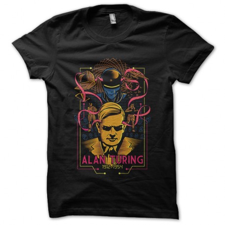 Shirt Alan turing noir pour homme et femme