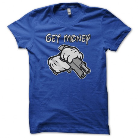 Shirt mickey mouse gangster get money bleu pour homme et femme