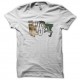 Shirt Cats Versus Dinosaurs blanc pour homme et femme