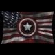Shirt Captain America drapeau noir pour homme et femme