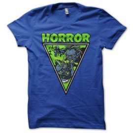Shirt horror bleu pour homme et femme