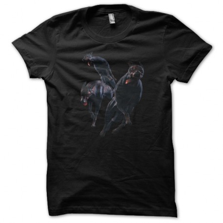 Shirt Doberman zombie noir pour homme et femme