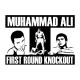 Shirt Muhammad Ali First Round Knockout blanc pour homme et femme