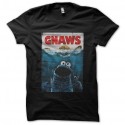 Shirt cookie monster gnaws parodie noir pour homme et femme
