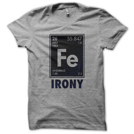 Shirt element fondamental ironique gris pour homme et femme