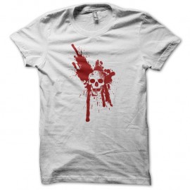 Shirt tache de sang sur crane blanc pour homme et femme