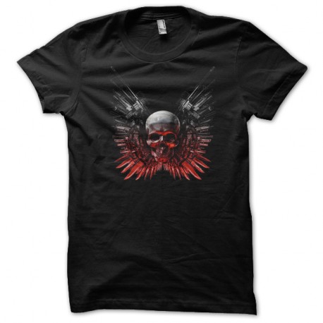 Shirt the expendables skul logol noir pour homme et femme