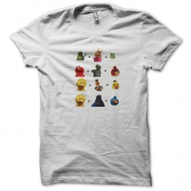 Shirt angry birds fusion blanc pour homme et femme