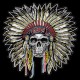 Shirt indian chief skull noir pour homme et femme