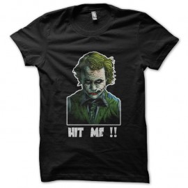 Shirt Joker Hit me noir pour homme et femme