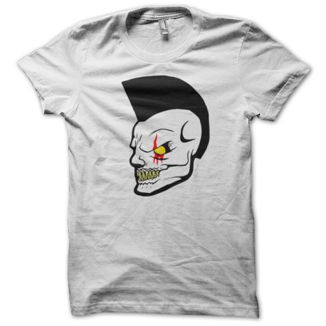 Shirt punk skull white pour homme et femme