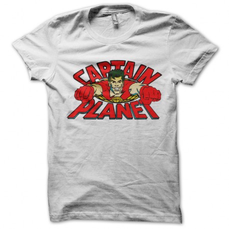 Shirt Captain Planet blanc pour homme et femme