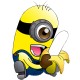 Shirt minions fan de banane blanc pour homme et femme