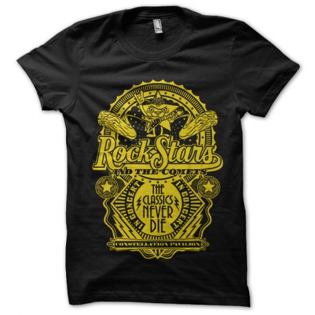 Shirt Rock Stars abd the comets noir pour homme et femme